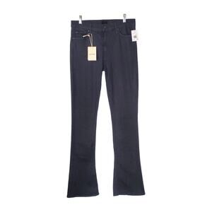 Mother The Runaway Not Guilty Flare Jeans Black High Rise USA Size 30 NEW